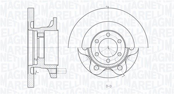 MAGNETI MARELLI Тормозной диск 361302040157